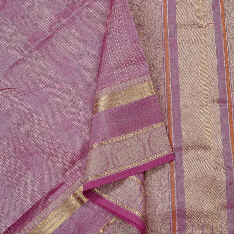 Hayagrivas Handloom Pure Silk Cotton Saree in Rich-toned Onion Pink KBE258E8-4
