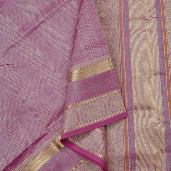 Hayagrivas Handloom Pure Silk Cotton Saree in Rich-toned Onion Pink KBE258E8-4