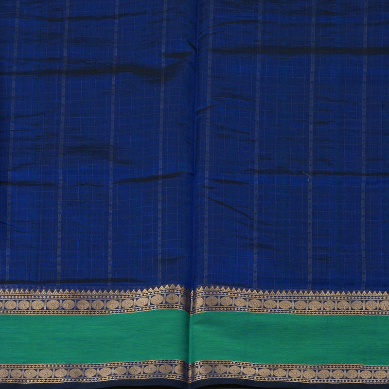 Hayagrivas Handloom Pure Silk Cotton Saree in Enchanting Blue KBE258E9-5