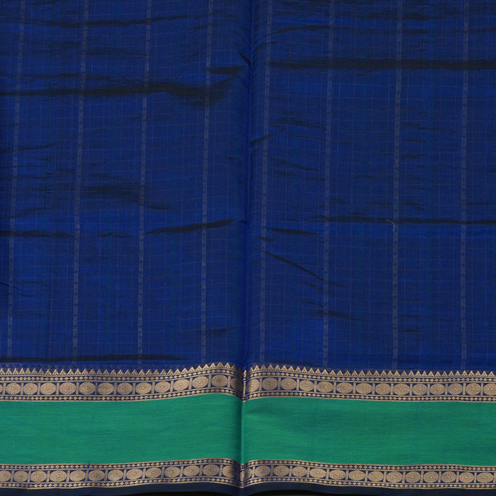 Hayagrivas Handloom Pure Silk Cotton Saree in Enchanting Blue KBE258E9-5