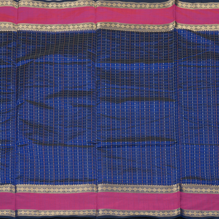 Hayagrivas Handloom Pure Silk Cotton Saree in Blue KBE258E9-7