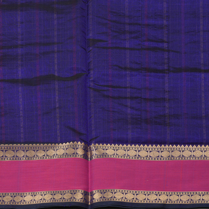 Hayagrivas Handloom Pure Silk Cotton Saree in Indigo Blue KBE258E9-8