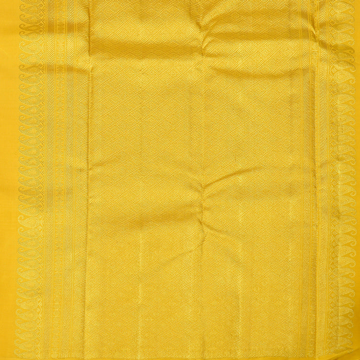 Hayagrivas Yellow Handloom Kanjivaram Silk Saree KBE25D6-2
