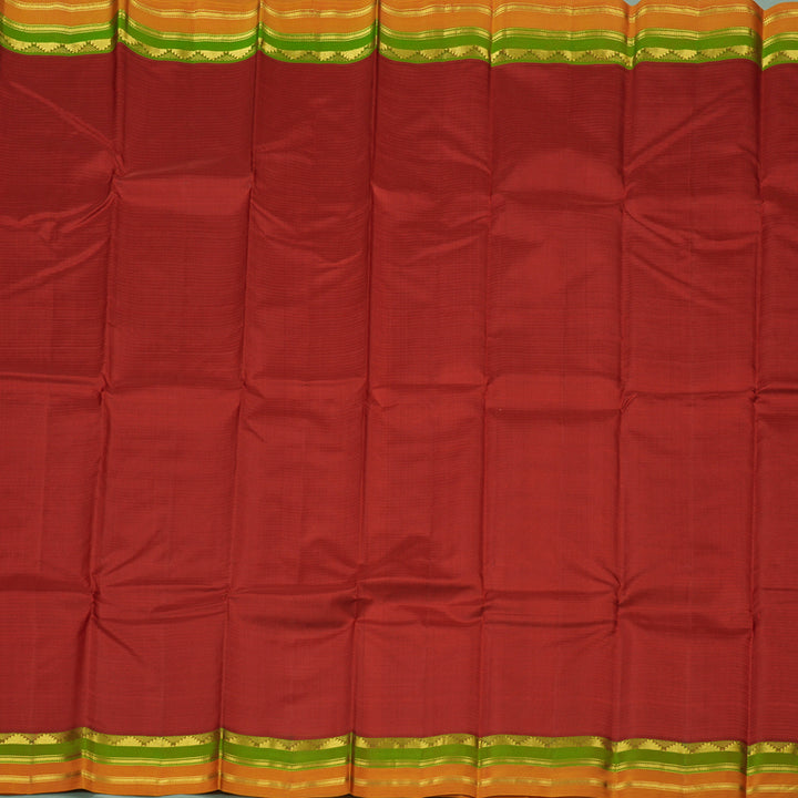 Hayagrivas Maroon Handloom Kanjivaram Silk Saree with Mandhalir Border KBE263E1-13