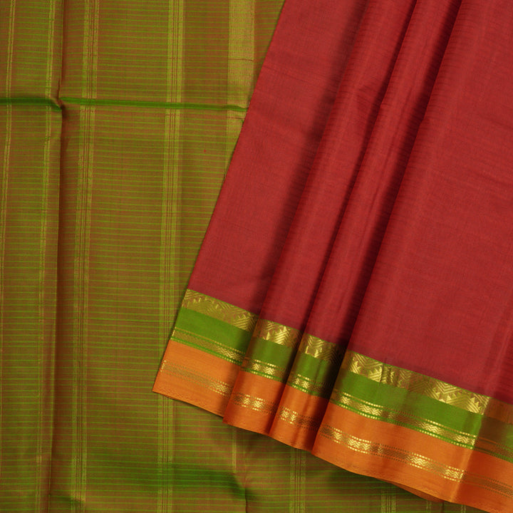 Hayagrivas Maroon Handloom Kanjivaram Silk Saree with Mandhalir Border KBE263E1-13