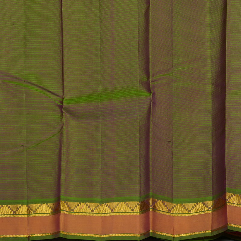 Hayagrivas Dark Purple Handloom Kanjivaram Silk Saree with Honey Mustard Border KBE263E1-14