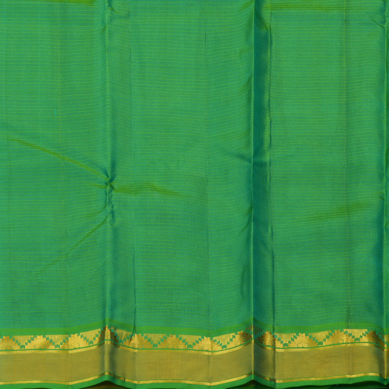 Hayagrivas Sea Blue Handloom Kanjivaram Silk Saree with Sea Green Border KBE263E1-23