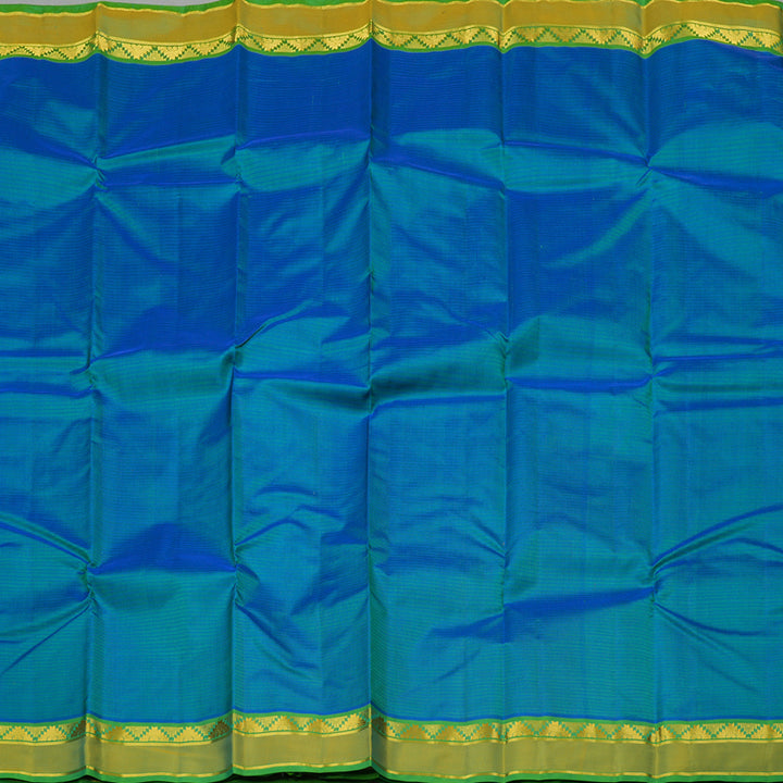 Hayagrivas Sea Blue Handloom Kanjivaram Silk Saree with Sea Green Border KBE263E1-23