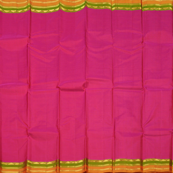 Hayagrivas Orangish Pink Handloom Kanjivaram Silk Saree with Mandhalir Border KBE263E1-25