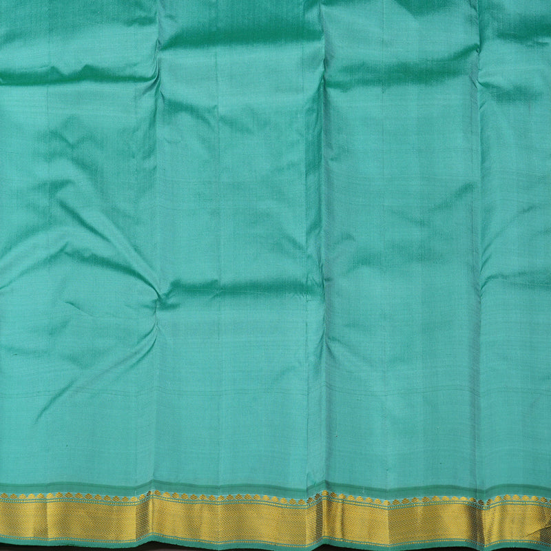 Hayagrivas Sky Blue Handloom Kanjivaram Silk Saree with Pastel Blue Border KBE264E1-1