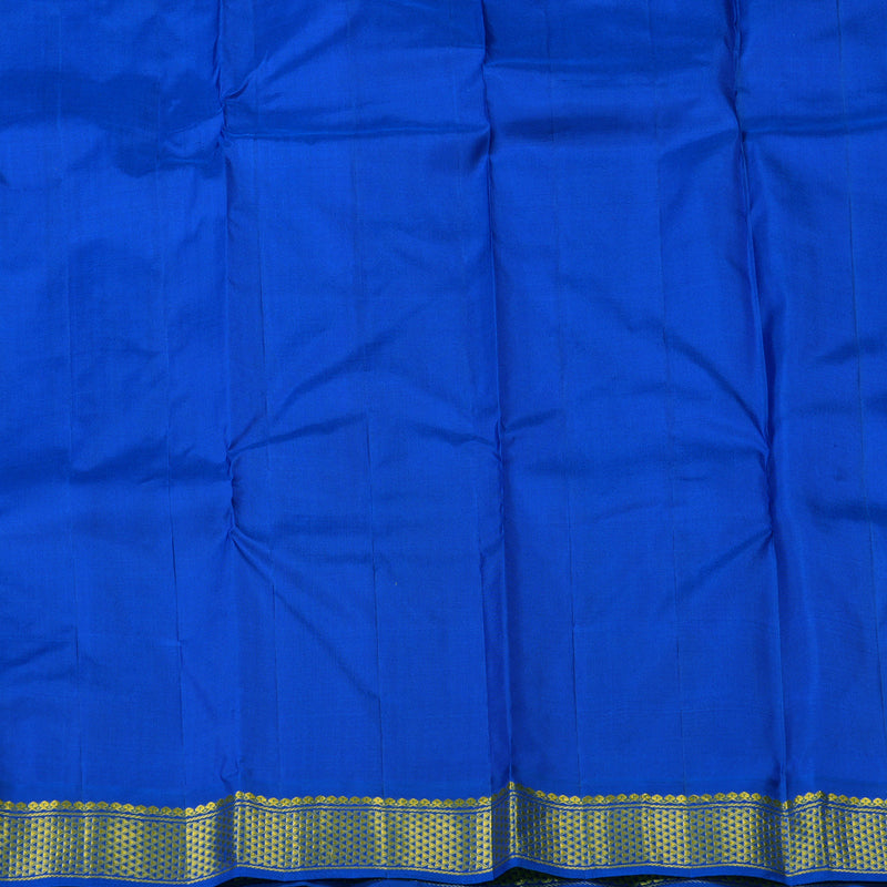 Hayagrivas Sky Blue Handloom Kanjivaram Silk Saree with Blue Border KBE264E1-14