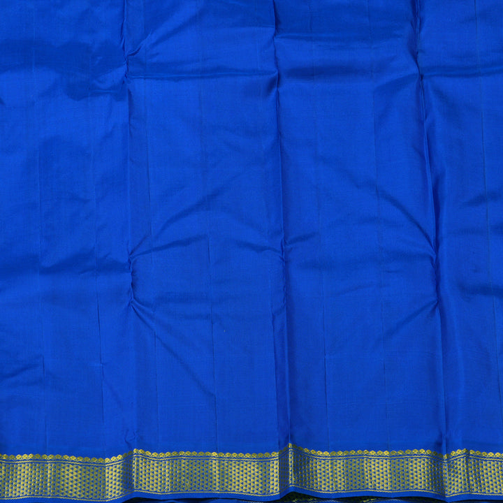 Hayagrivas Sky Blue Handloom Kanjivaram Silk Saree with Blue Border KBE264E1-14