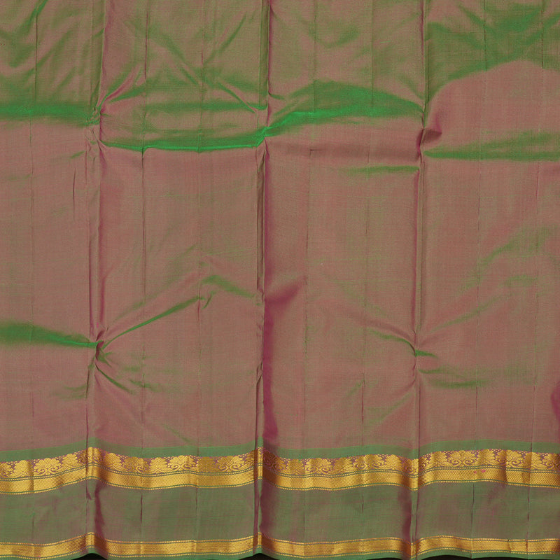 Hayagrivas Baby Pink Handloom Kanjivaram Silk Saree with Ganga Jamuna (Purple And Mandhalir) Border KBE264E2-13