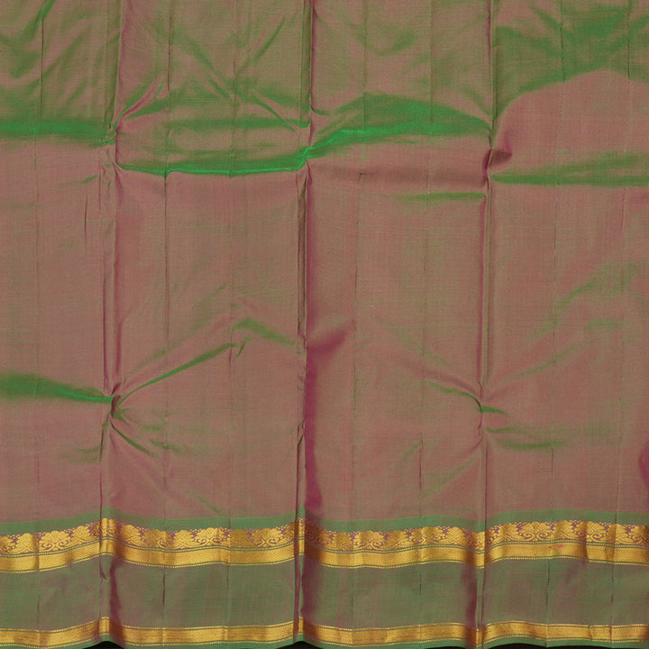 Hayagrivas Baby Pink Handloom Kanjivaram Silk Saree with Ganga Jamuna (Purple And Mandhalir) Border KBE264E2-13