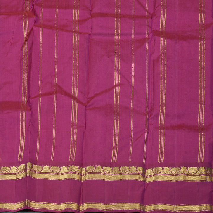 Hayagrivas Handloom Kanjivaram silk saree in Classic Dual tone Ganga jamuna border  KBE264E2-15