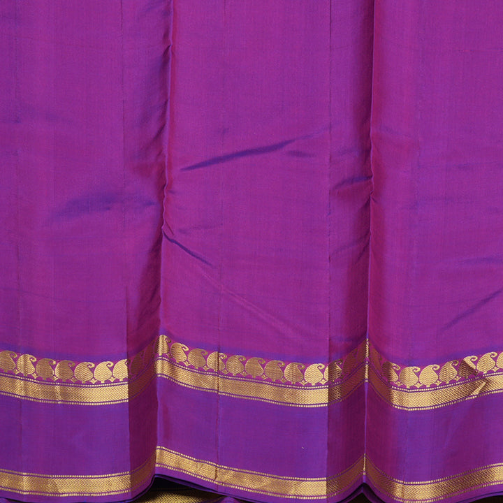 Hayagrivas Pink Handloom Kanjivaram Silk Saree with Purple Border KBE264E2-5
