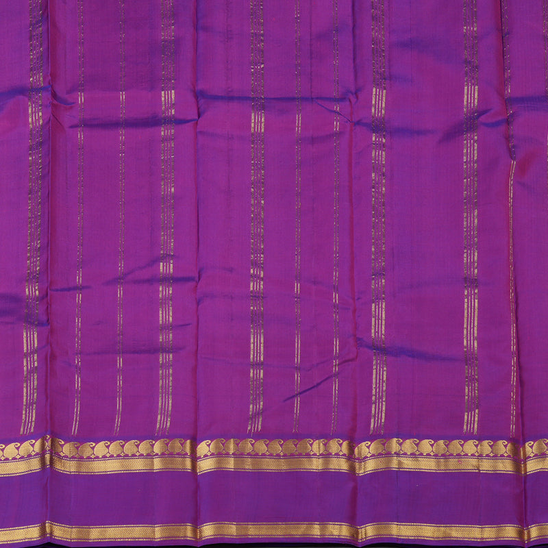 Hayagrivas Pink Handloom Kanjivaram Silk Saree with Purple Border KBE264E2-5