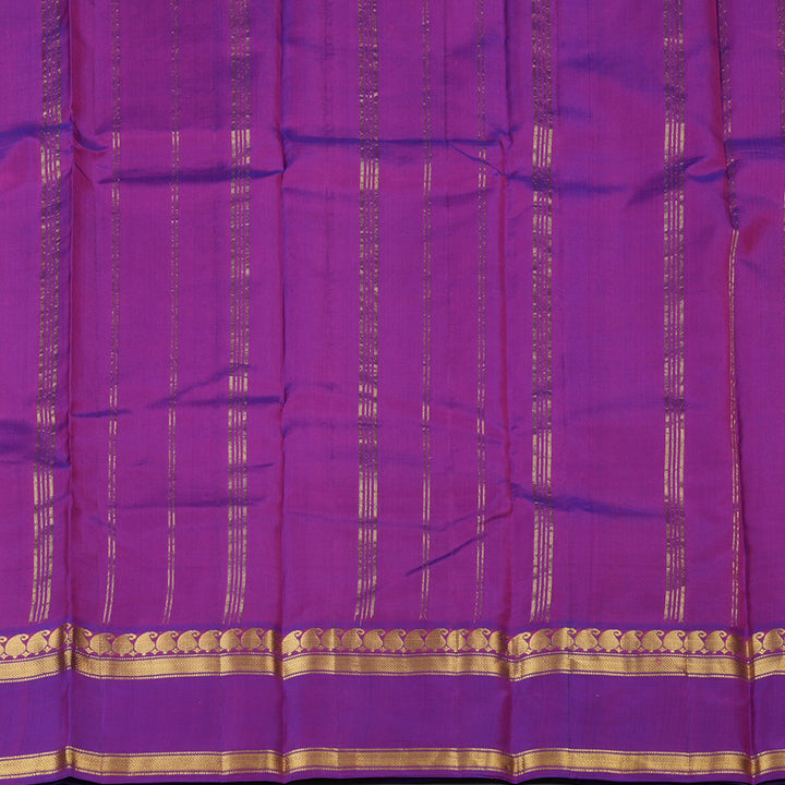 Hayagrivas Pink Handloom Kanjivaram Silk Saree with Purple Border KBE264E2-5