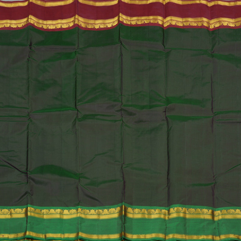 Hayagrivas Handloom Kanjivaram silk saree in Manthalir Ganga and jamuna border KBE264E2-7