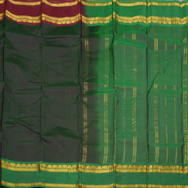 Hayagrivas Handloom Kanjivaram silk saree in Manthalir Ganga and jamuna border KBE264E2-7