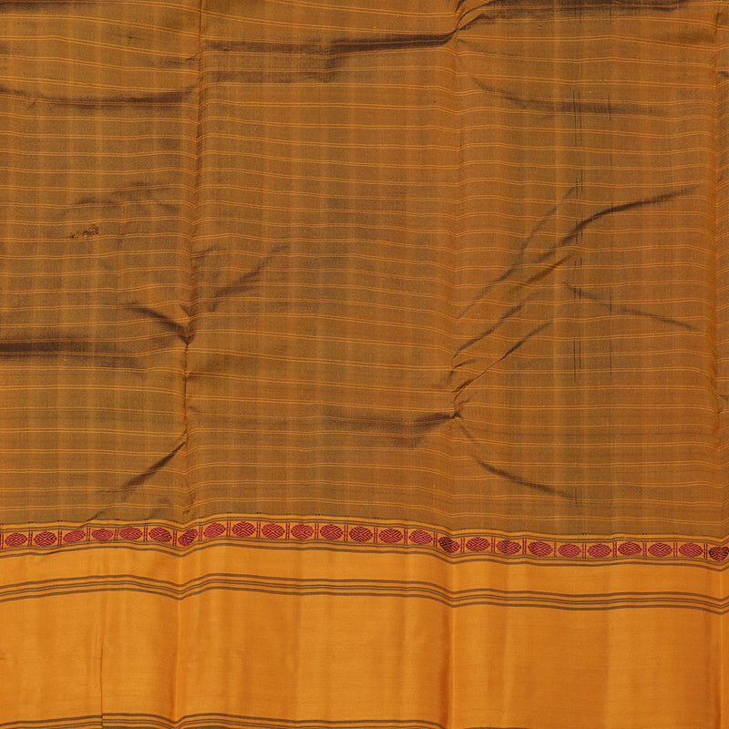 Hayagrivas Handloom Pure Kanjivaram Silk Saree in Dark Brown KBE265E1-3