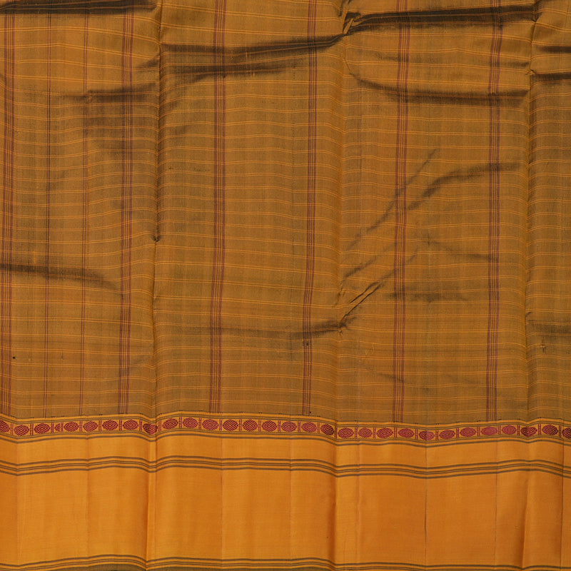 Hayagrivas Handloom Pure Kanjivaram Silk Saree in Dark Brown KBE265E1-3