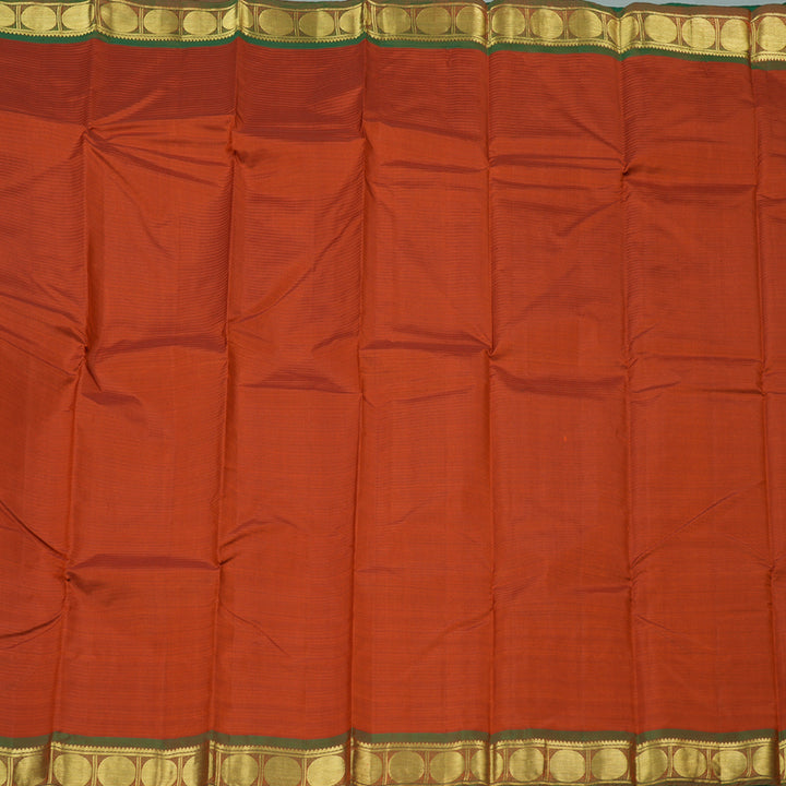 Hayagrivas Handloom Pure Kanjivaram Silk Saree in Luminous Dark Orange KBE265E1-5