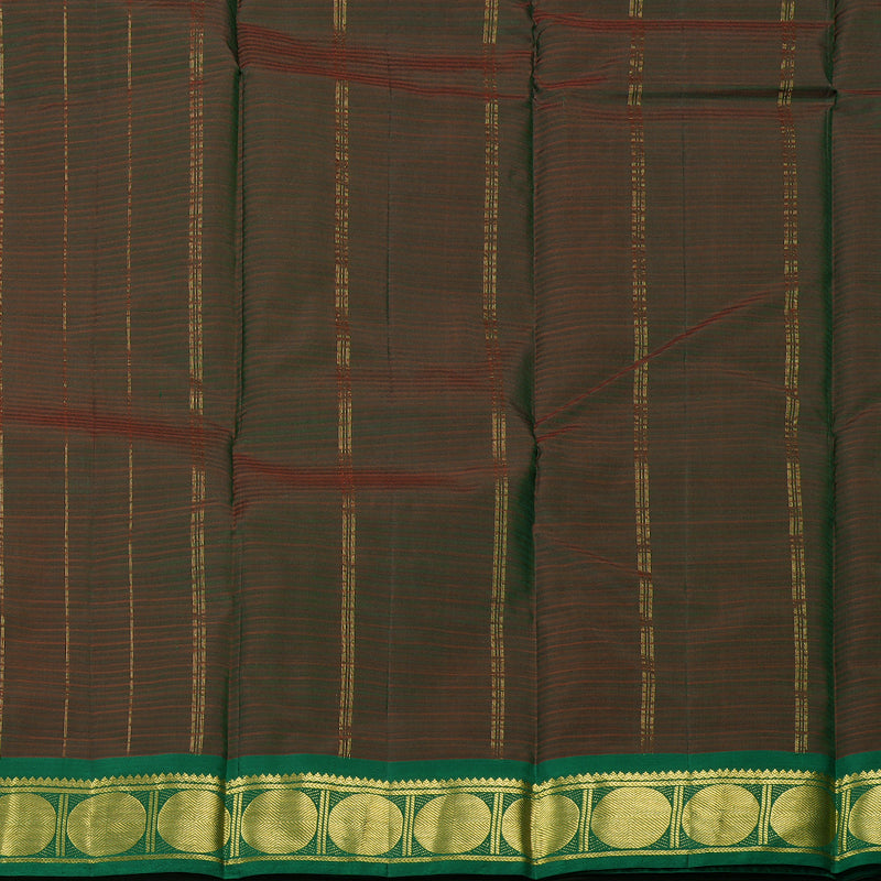Hayagrivas Handloom Pure Kanjivaram Silk Saree in Luminous Dark Orange KBE265E1-5