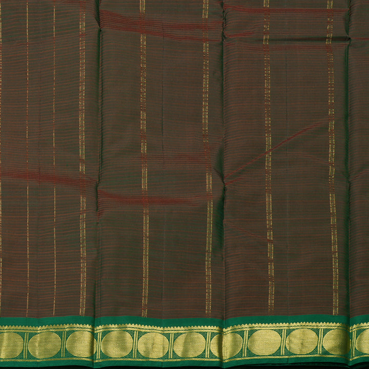 Hayagrivas Handloom Pure Kanjivaram Silk Saree in Luminous Dark Orange KBE265E1-5