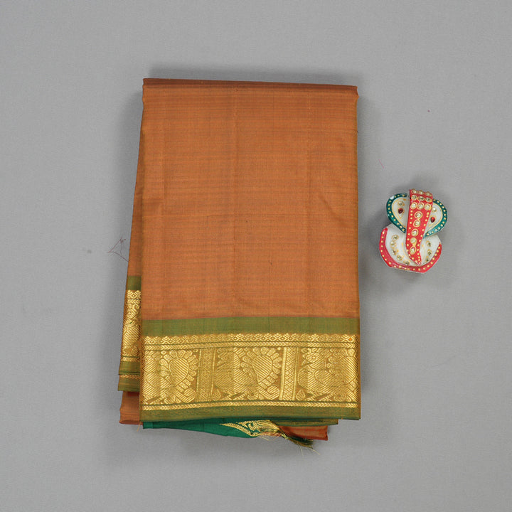 Hayagrivas Handloom Pure Kanjivaram Silk Saree in Enchanting Mustard KBE265E1-51