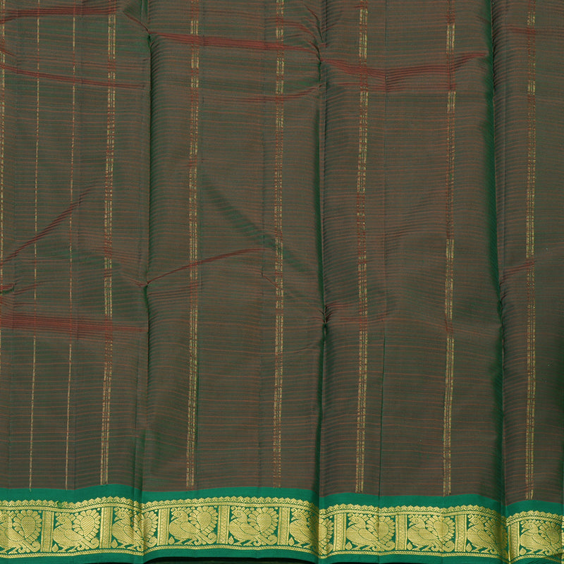 Hayagrivas Handloom Pure Kanjivaram Silk Saree in Enchanting Mustard KBE265E1-51