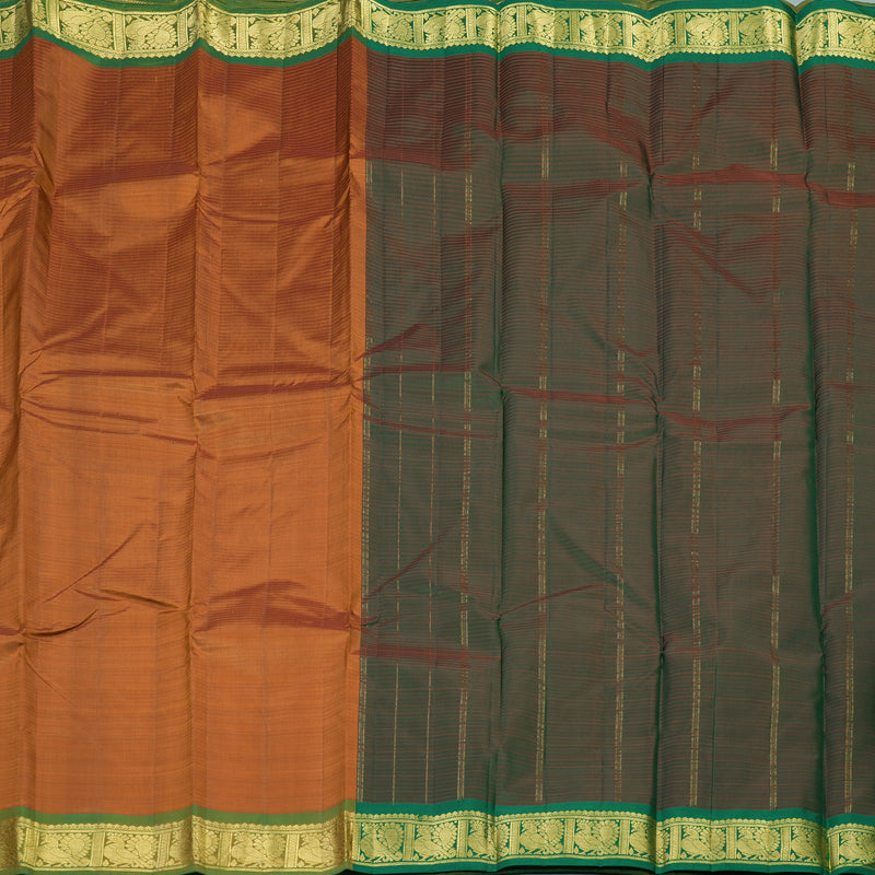 Hayagrivas Handloom Pure Kanjivaram Silk Saree in Enchanting Mustard KBE265E1-51
