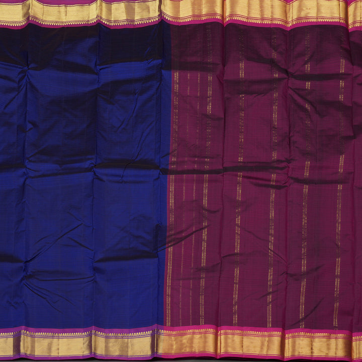 Hayagrivas Handloom Pure Kanjivaram Silk Saree in Captivating Blue KBE265E1-53