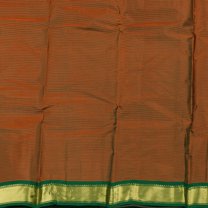Hayagrivas Orangish Pink Handloom Kanjivaram Silk Saree with Mandhalir Border KBE265E1-54