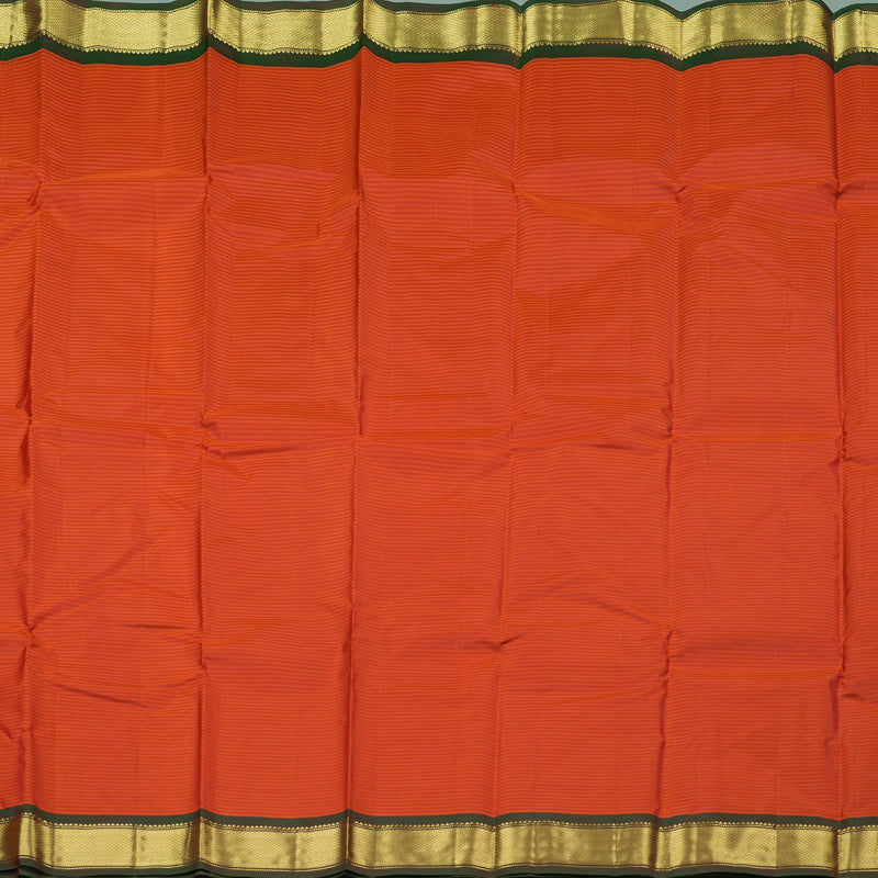Hayagrivas Orangish Pink Handloom Kanjivaram Silk Saree with Mandhalir Border KBE265E1-54