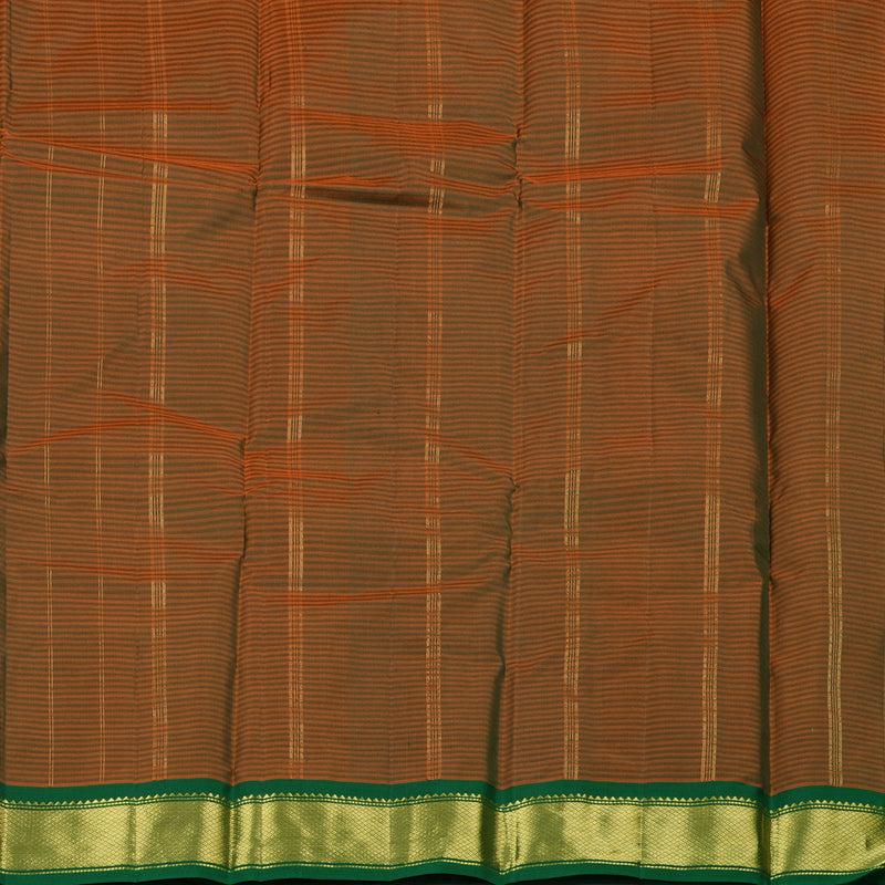 Hayagrivas Orangish Pink Handloom Kanjivaram Silk Saree with Mandhalir Border KBE265E1-54