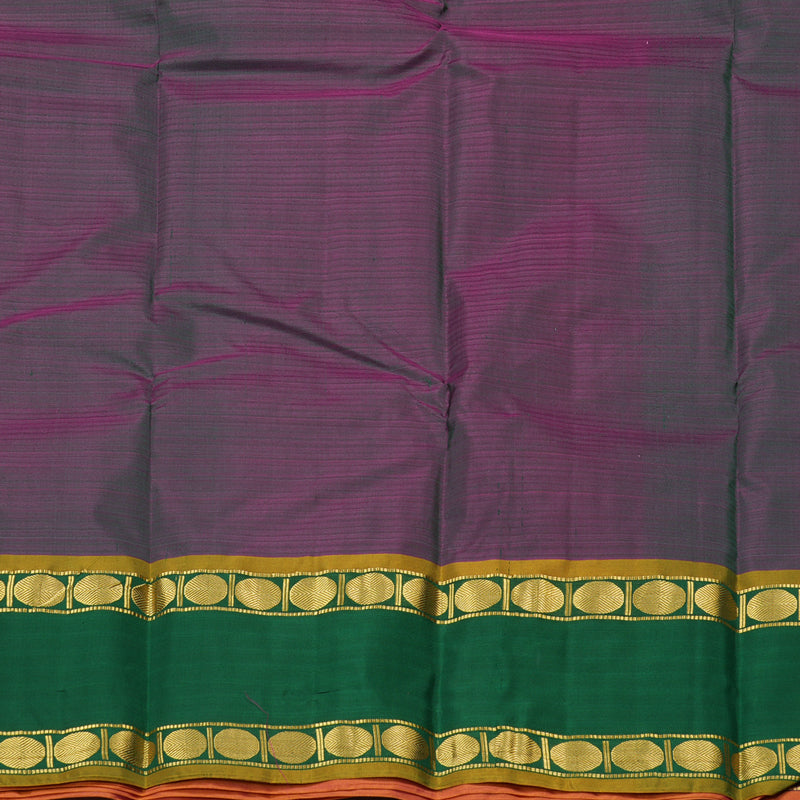 Hayagrivas Dark Pink Handloom Kanjivaram Silk Saree with Mandhalir Border KBE265E1-6