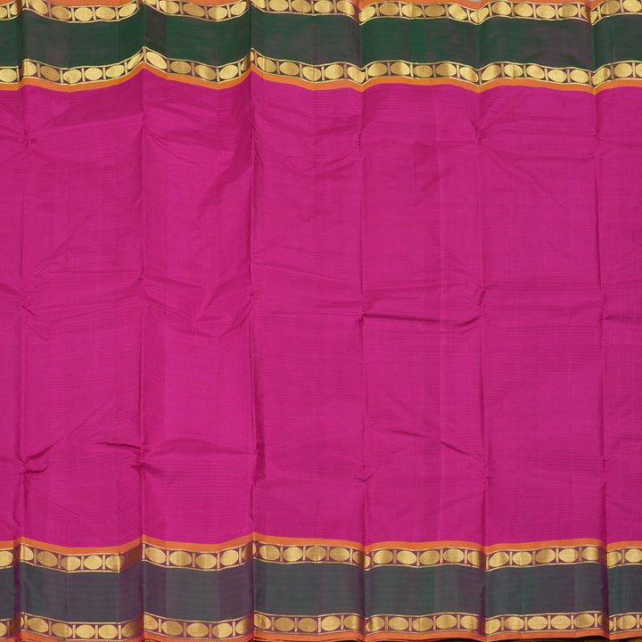 Hayagrivas Dark Pink Handloom Kanjivaram Silk Saree with Mandhalir Border KBE265E1-6