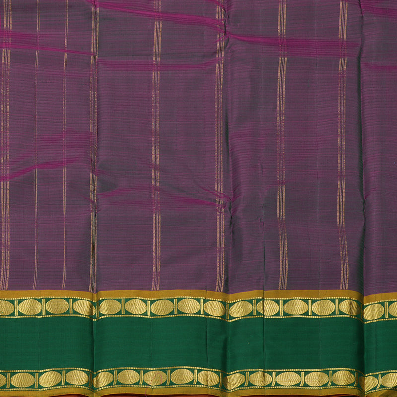 Hayagrivas Dark Pink Handloom Kanjivaram Silk Saree with Mandhalir Border KBE265E1-6