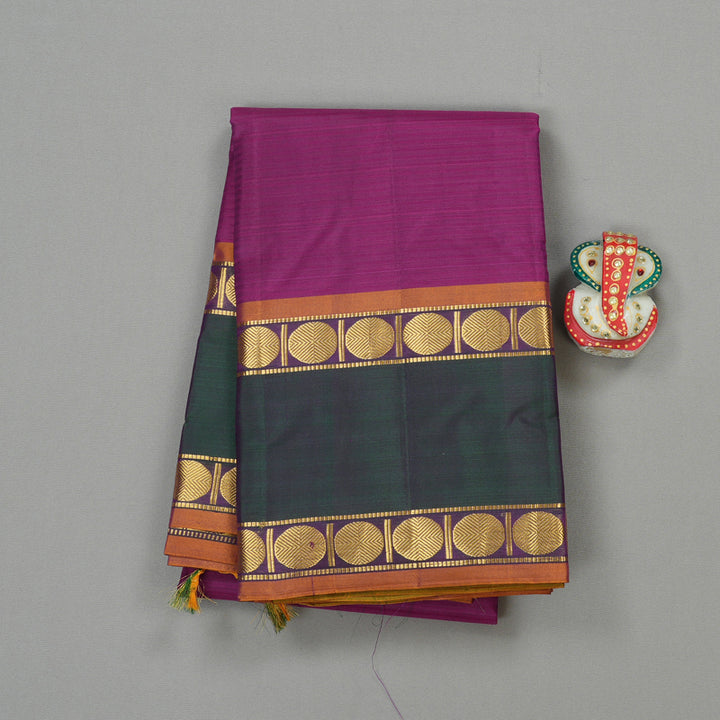 Hayagrivas Purple Handloom Kanjivaram Silk Saree with Mandhalir Border KBE265E1-8