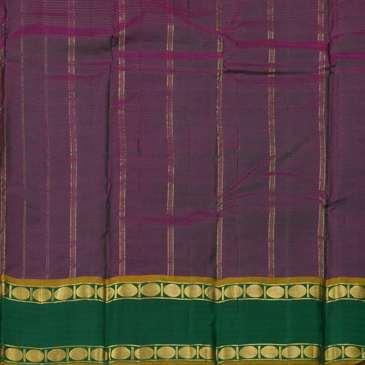 Hayagrivas Purple Handloom Kanjivaram Silk Saree with Mandhalir Border KBE265E1-8