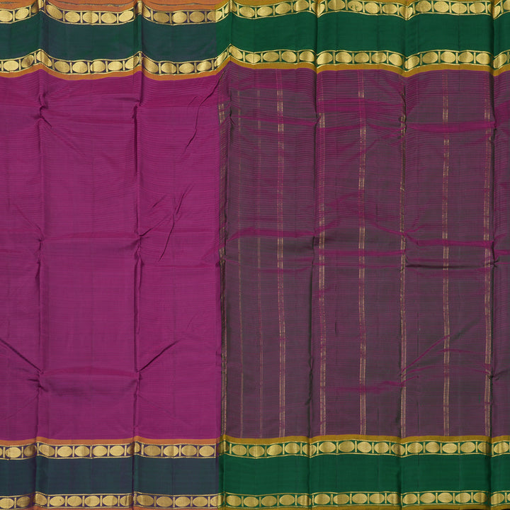 Hayagrivas Purple Handloom Kanjivaram Silk Saree with Mandhalir Border KBE265E1-8