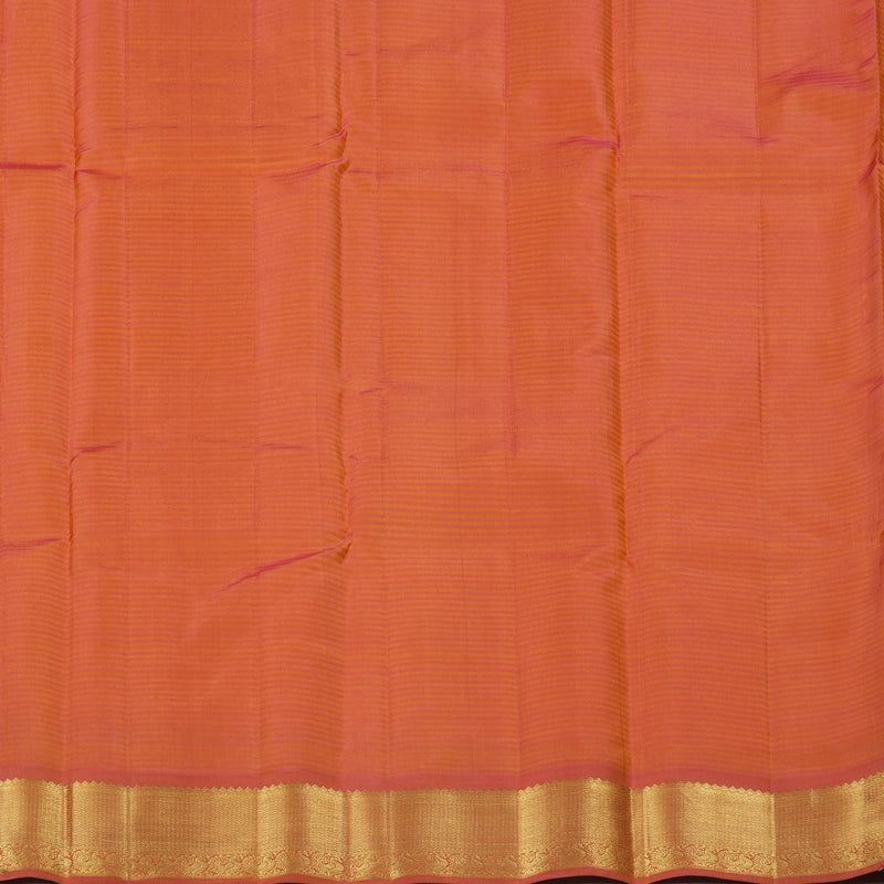 Hayagrivas Mustard Yellow Handloom Kanjivaram Silk Saree with Dual Tone (Pink With Yellow) Border KBE267E1-13