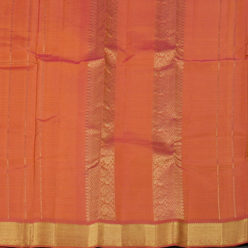 Hayagrivas Mustard Yellow Handloom Kanjivaram Silk Saree with Dual Tone (Pink With Yellow) Border KBE267E1-13