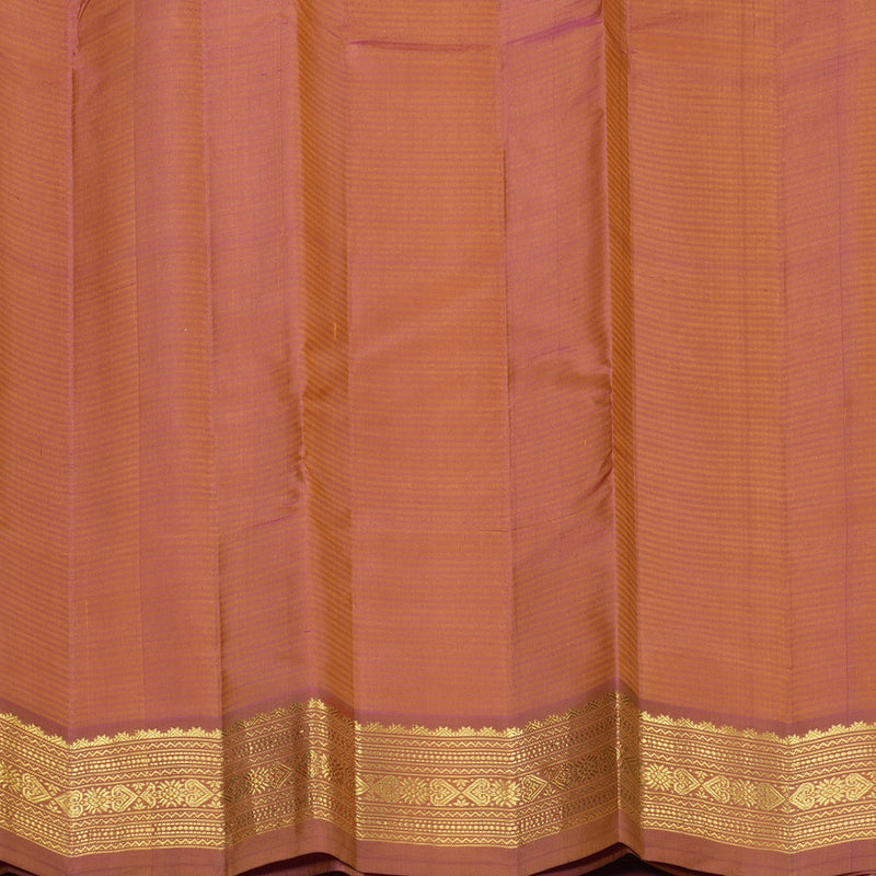 Hayagrivas Yellow Handloom Kanjivaram Silk Saree with Dual Tone (Pink With Yellow) Border KBE267E1-15