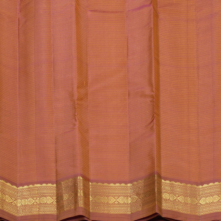 Hayagrivas Yellow Handloom Kanjivaram Silk Saree with Dual Tone (Pink With Yellow) Border KBE267E1-15