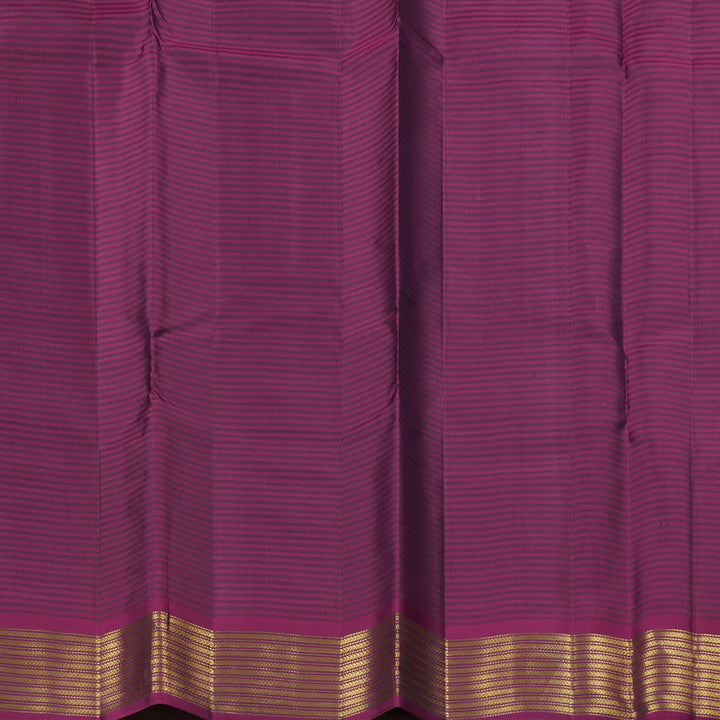 Hayagrivas Blue Handloom Kanjivaram Silk Saree with Dark Purple Border KBE267E1-2