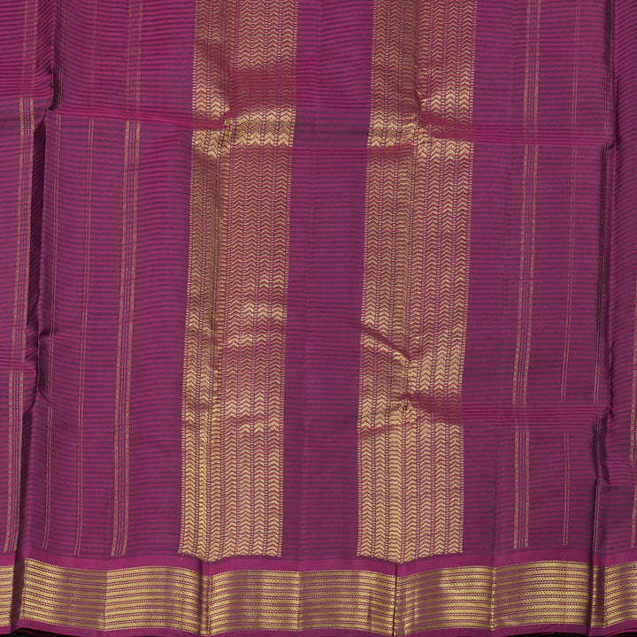Hayagrivas Blue Handloom Kanjivaram Silk Saree with Dark Purple Border KBE267E1-2