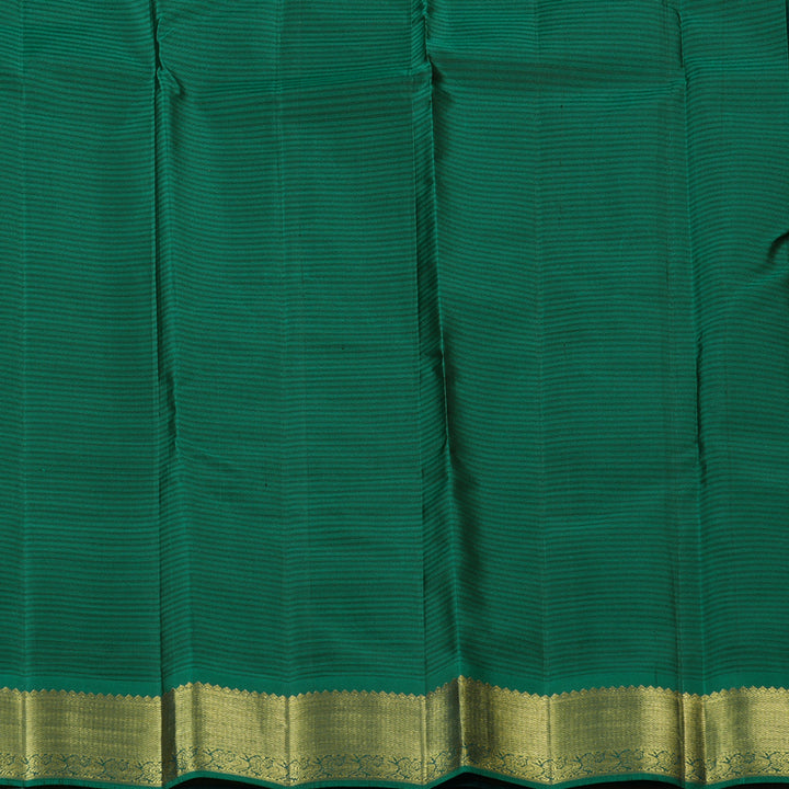 Hayagrivas Wine Maroon Handloom Kanjivaram Silk Saree with Bottle Green Border KBE267E1-23