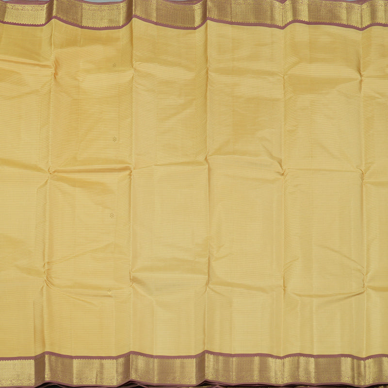 Hayagrivas Sandal Handloom Kanjivaram Silk Saree with Onion Pink Border KBE267E1-4